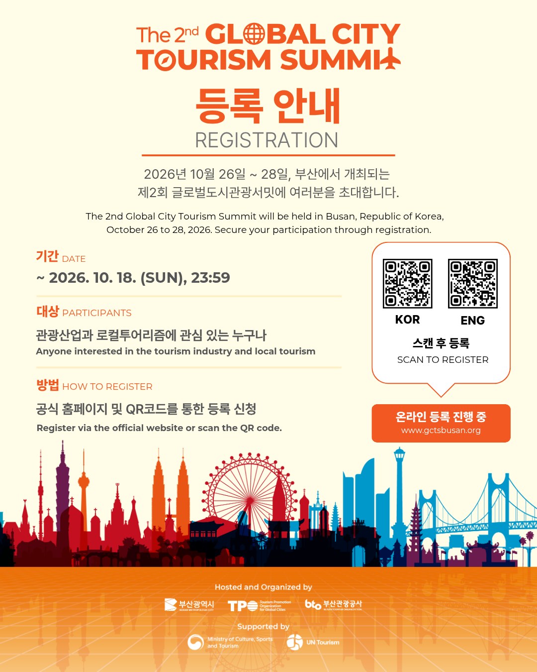 The 2nd Global City Tourism Summit: Registration 1